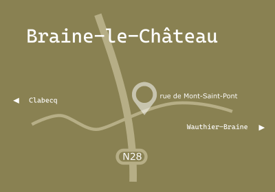 plan d'accès du cabinet de pédicure médicale - Braine-le-Château